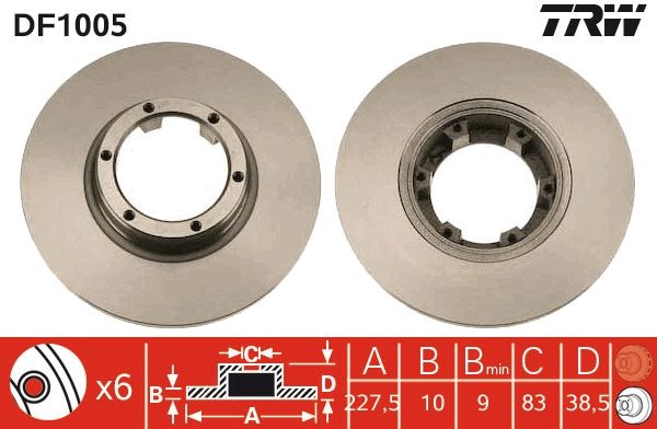 TRW DF1005 Brake Disc