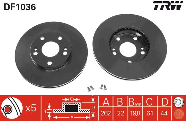 TRW DF1036 Brake Disc
