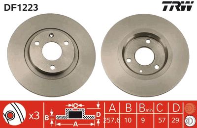 Brake Disc TRW DF1223