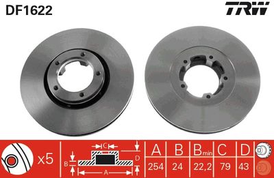 Brake Disc TRW DF1622