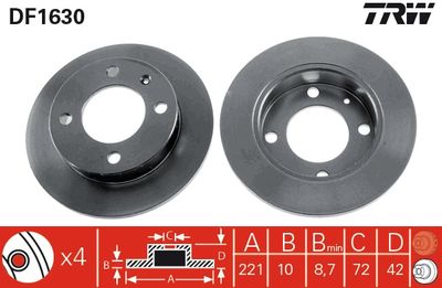 Brake Disc TRW DF1630