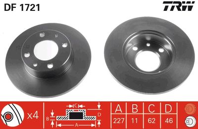 Brake Disc TRW DF1721