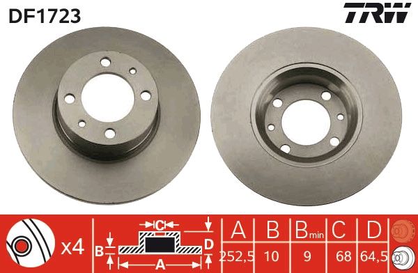 TRW DF1723 Brake Disc