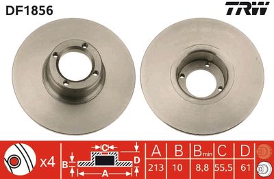 Brake Disc TRW DF1856