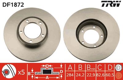 Brake Disc TRW DF1872