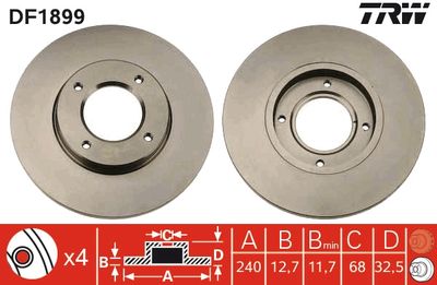 Brake Disc TRW DF1899