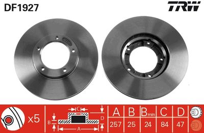 Brake Disc TRW DF1927