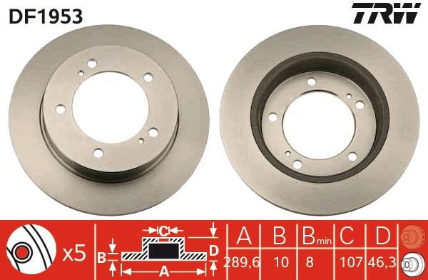 TRW DF1953 Brake Disc