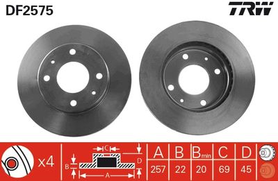 Brake Disc TRW DF2575