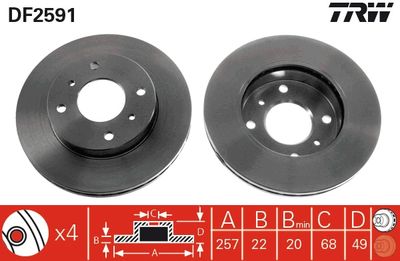 Brake Disc TRW DF2591