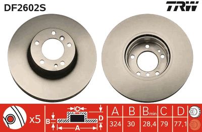 Brake Disc TRW DF2602S