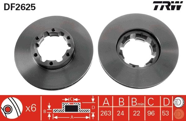 TRW DF2625 Brake Disc