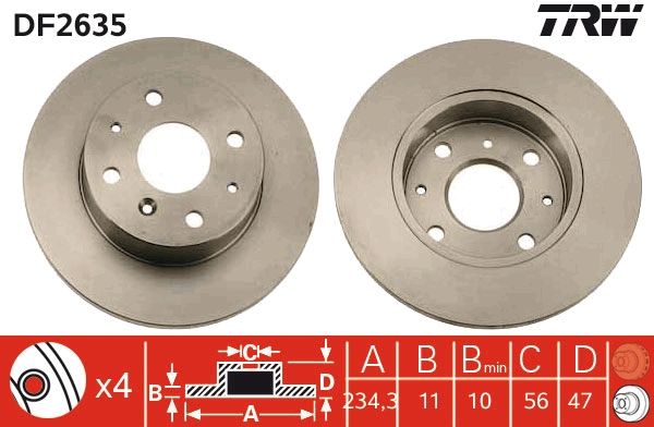 TRW DF2635 Brake Disc