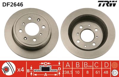 Brake Disc TRW DF2646