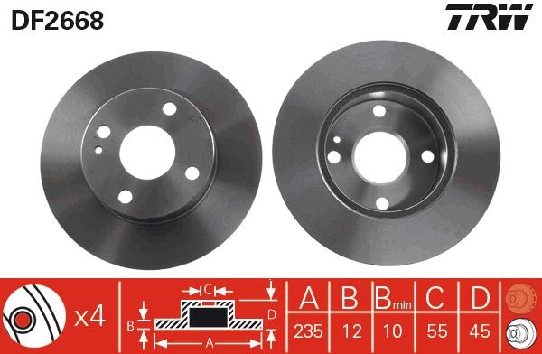 TRW DF2668 Brake Disc