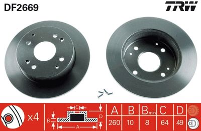 Brake Disc TRW DF2669