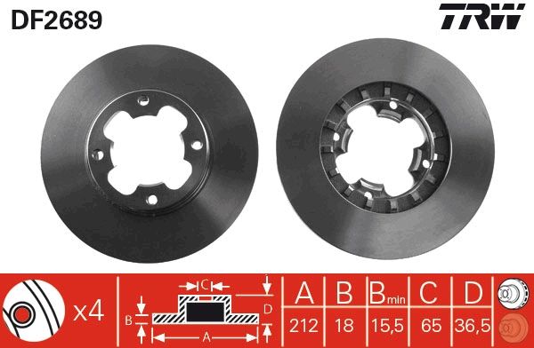 TRW DF2689 Brake Disc