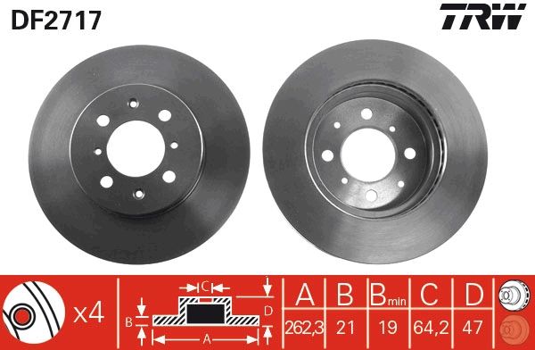 TRW DF2717 Brake Disc