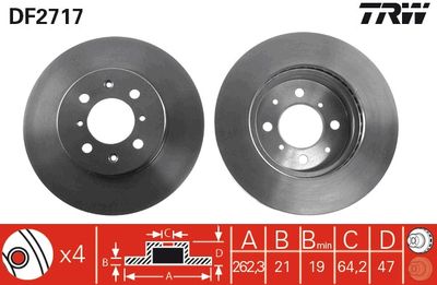 Brake Disc TRW DF2717