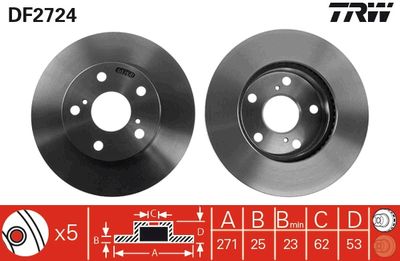 Brake Disc TRW DF2724