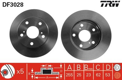 Brake Disc TRW DF3028