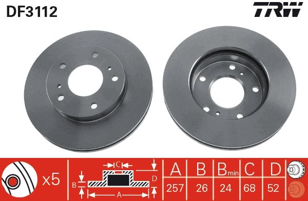 TRW DF3112 Brake Disc