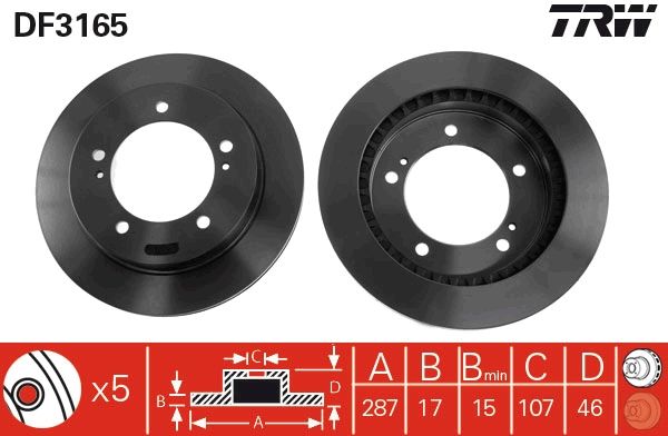 TRW DF3165 Brake Disc