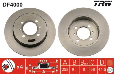 Brake Disc TRW DF4000
