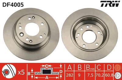 Brake Disc TRW DF4005
