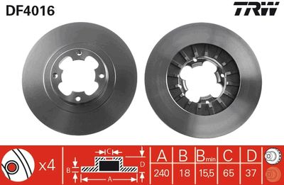Brake Disc TRW DF4016