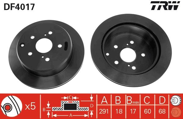 TRW DF4017 Brake Disc