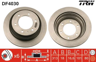 Brake Disc TRW DF4030