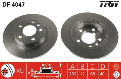 Brake Disc TRW DF4047