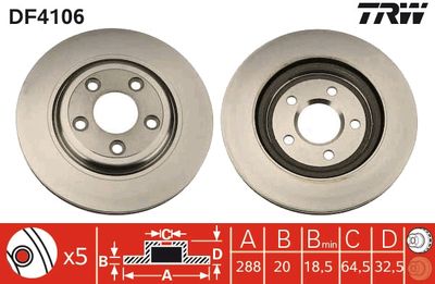 Brake Disc TRW DF4106