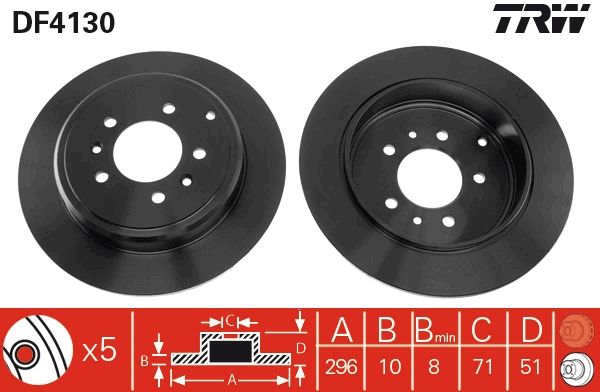 TRW DF4130 Brake Disc