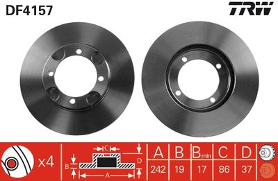 Brake Disc TRW DF4157