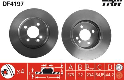 Brake Disc TRW DF4197