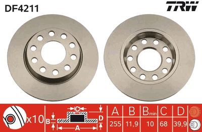 Brake Disc TRW DF4211