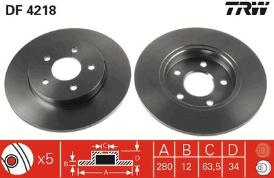 Brake Disc TRW DF4218