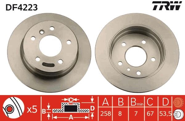 TRW DF4223 Brake Disc