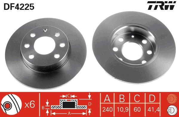 TRW DF4225 Brake Disc