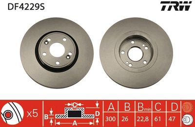 Brake Disc TRW DF4229S