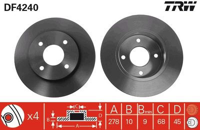Brake Disc TRW DF4240