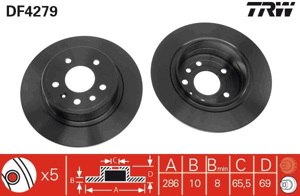 TRW DF4279 Brake Disc
