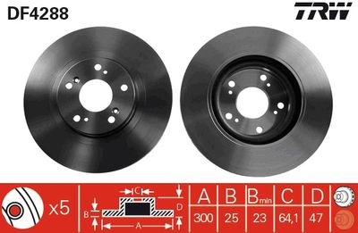 Brake Disc TRW DF4288