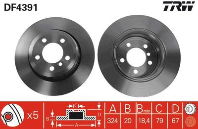 Brake Disc TRW DF4391