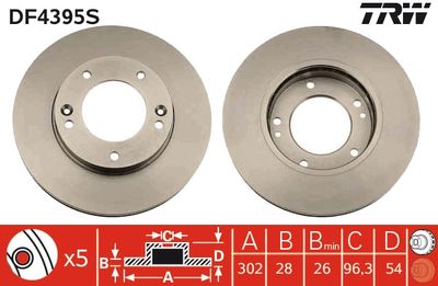 Brake Disc TRW DF4395S
