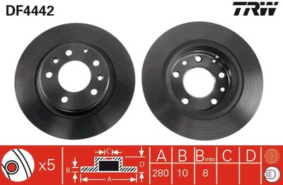 Brake Disc TRW DF4442