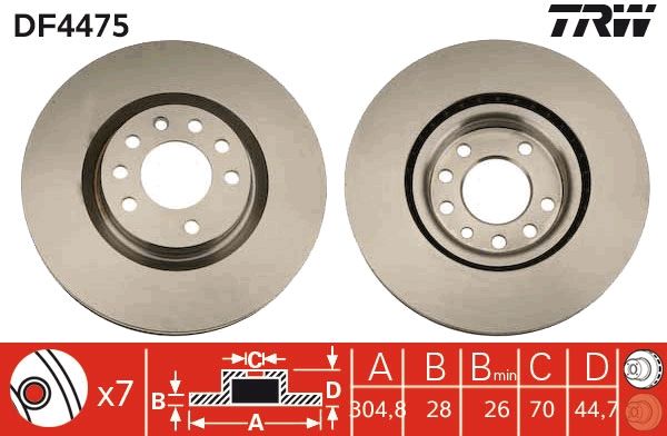 TRW DF4475 Brake Disc