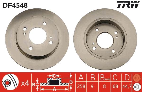 TRW DF4548 Brake Disc